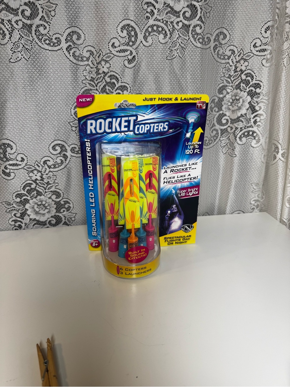 Rocket Coptors LED Helicopters As Seen On TV, 6 Copters 3 Launchers NIP
